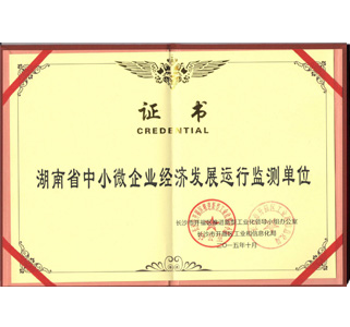 湖南省中小微企業(yè)經(jīng)濟(jì)發(fā)展運(yùn)行檢測(cè)單位